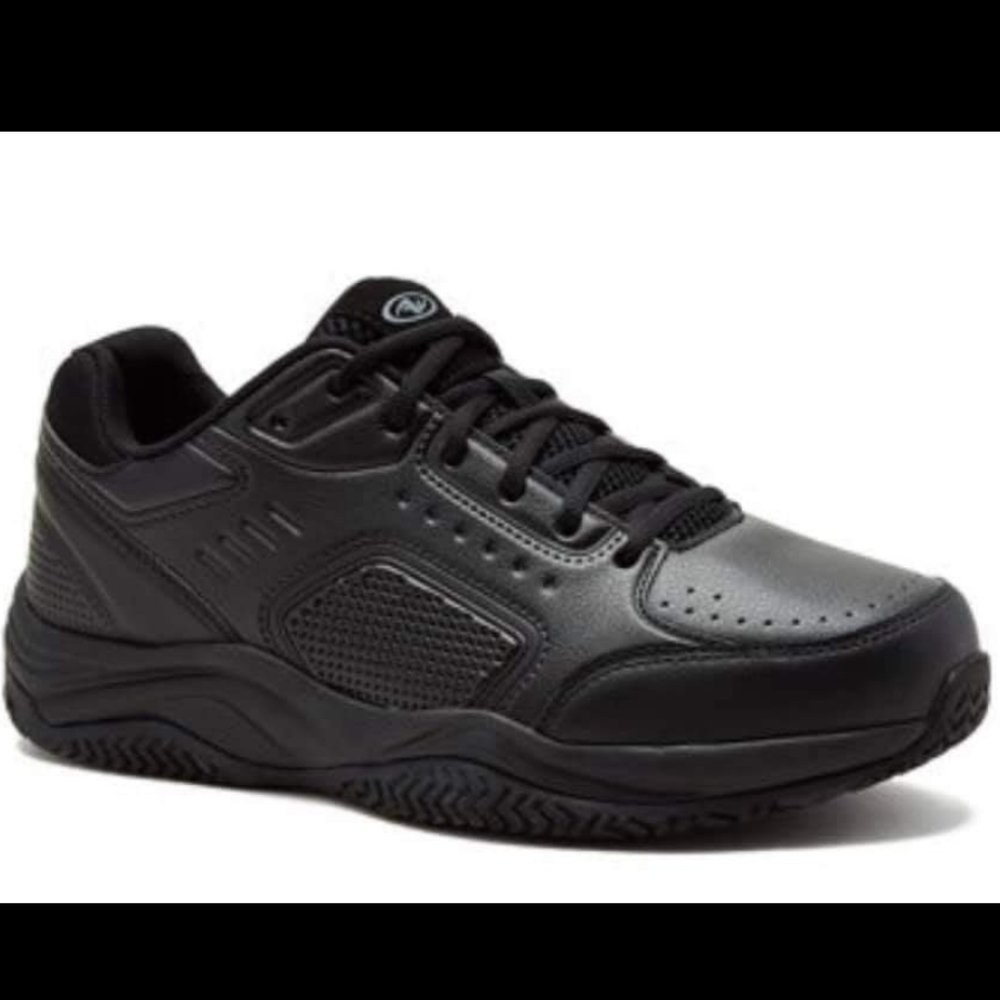 Athletic works 10 4E wide width all black sneaker shoe